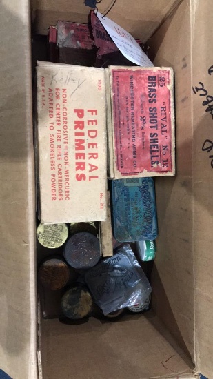 Vintage Primer Boxes/ Tins w/ Primers