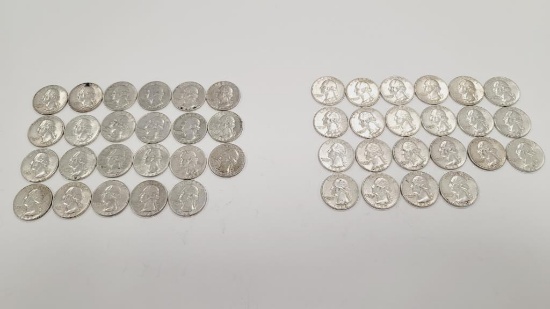 Washington Silver 1964D & 1964 Quarters