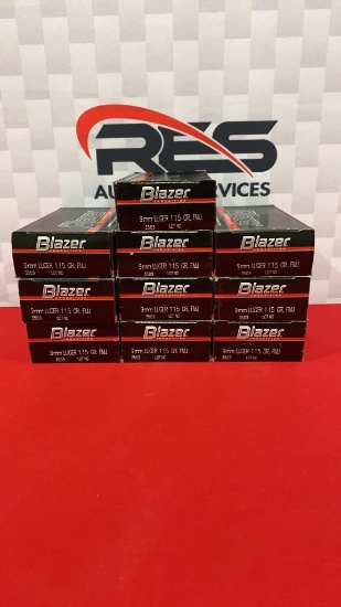 500rds Blazer 9mm Aluminum Case Ammo