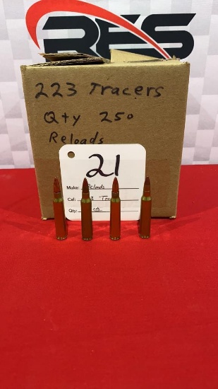 250rds 223 Tracer Reloads