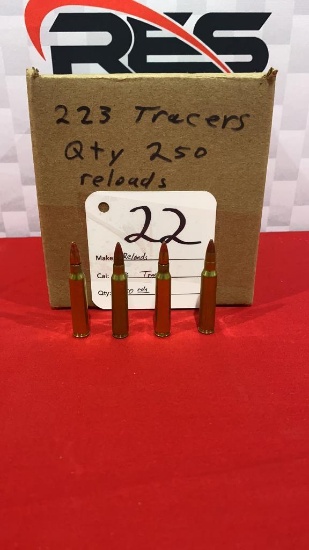 250rds 223 Tracer Reloads