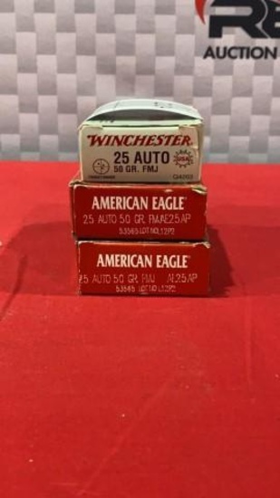 150rds Winchester/American Eagle 25 Auto Ammo