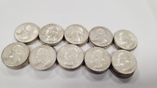 Silver 1964 Washington Quarters (40)