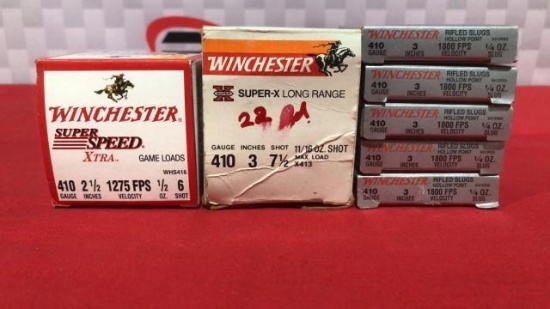 47rds 410ga Shells, 25rds 410ga Slugs Ammo