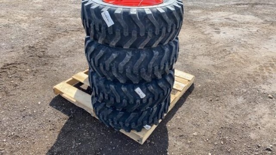 "ABSOLUTE" (4) New 10-16.5 Tires/Wheels for Bobcat