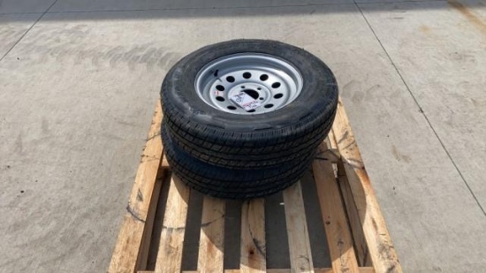 "ABSOLUTE" (2) New ST205/75R15 Trailer Tires