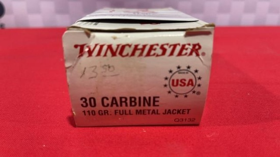 50rds Winchester 30 Carbine Ammo