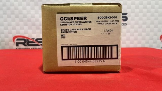 1000rds CCI 9mm Luger Loose Ammo