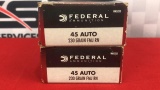 100rds Federal 45 Auto 230gr FMJ Ammo