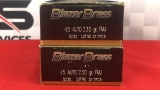 100rds Blaser Brass 45 Auto 230gr FMJ Ammo