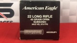 500rds American Eagle 22LR 45gr Sub Sonic Ammo