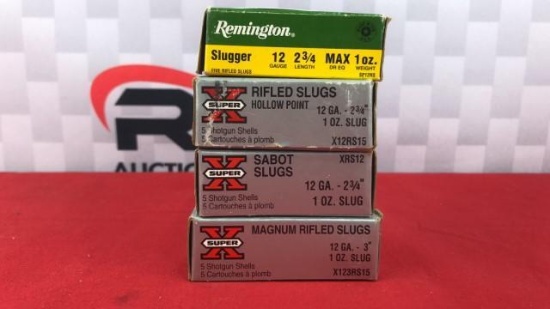 20rds Assorted 12Ga Slug Ammo