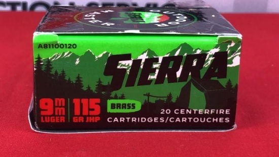 20rds Sierra 9MM Ammo