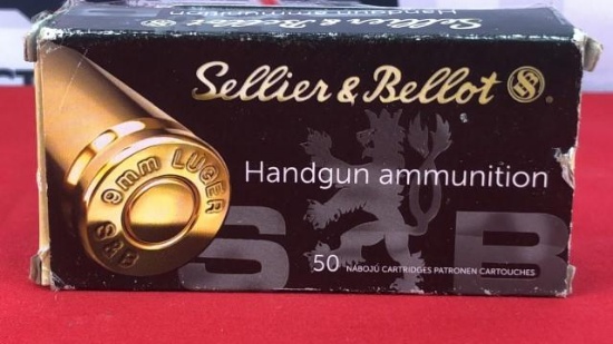 50rds Sellier & Bellot 9MM Ammo