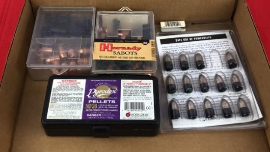 Assorted 50Cal Muzzleloader Bullets & Powder