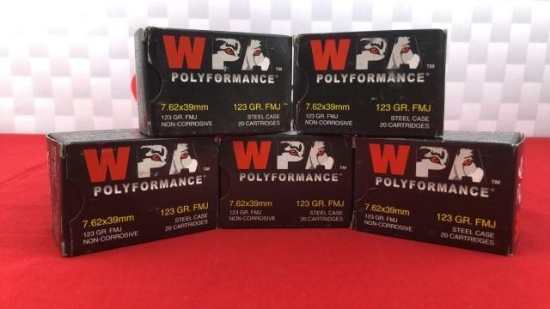 100rds WPA 7.62 x 39 Ammo