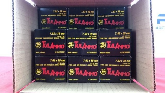 480rds TulAmmo 7.62 x 39 Ammo
