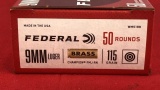50rds Federal 9MM Ammo