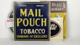 4 Assorted Tin Signs