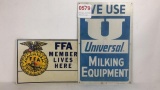 FFA Sign & Universal Milking Equip Sign