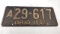 1932 Ohio License Plate