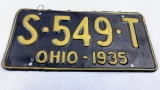 1935 Ohio License Plate