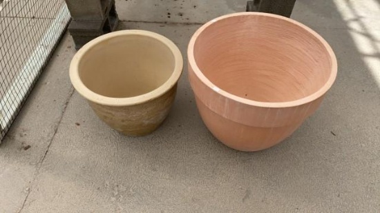 (2) Clay Planters