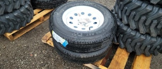 "ABSOLUTE" (2) New ST205/75-15 Trailer Tires