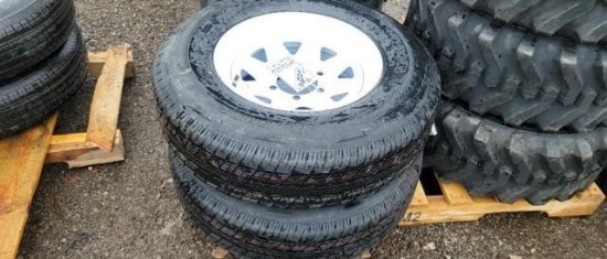 "ABSOLUTE" (2) New ST225/75-15 Trailer Tires