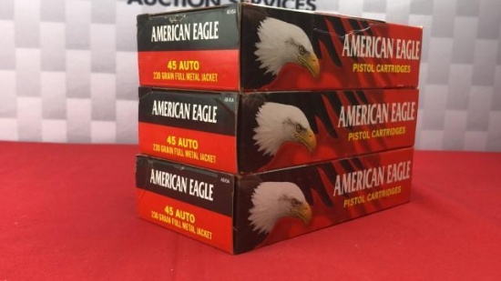 150rds American Eagle 45ACP 230GR FMJ Ammo