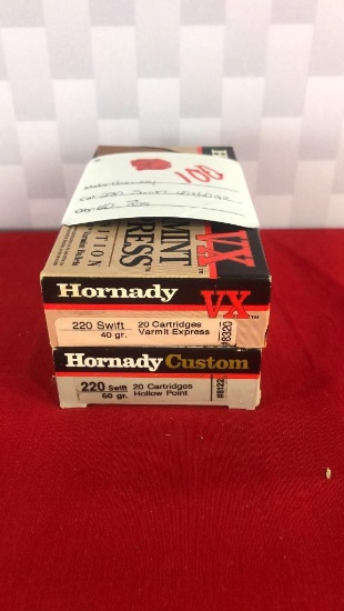 40rds Hornady 220 Swift 40GR & 60GR Ammo