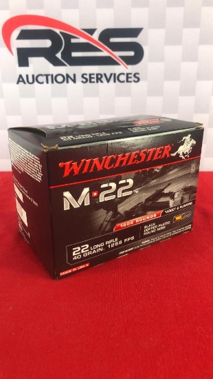 1000rds Winchester M-22 22LR 40GR Ammo