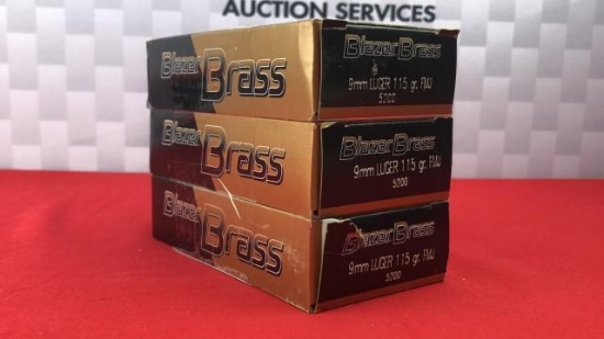 150rds CCI Blazer Brass 9MM 115GR FMJ Ammo