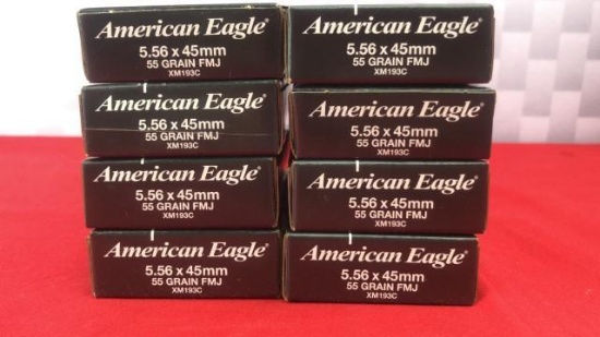 160rds American Eagle 5.56MM 55GR FMJ Ammo