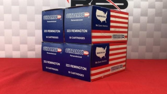 200rds Ultramax 223REM FMJ Ammo