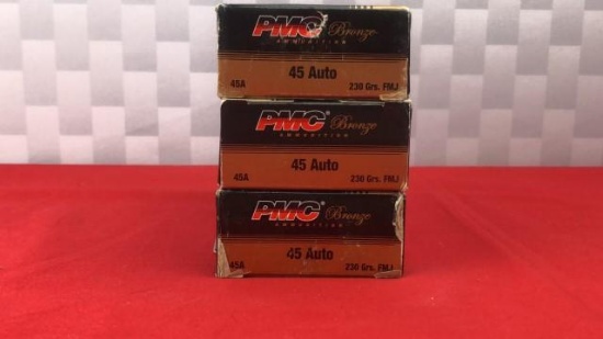 150rds PMC 45ACP 230GR FMJ Ammo