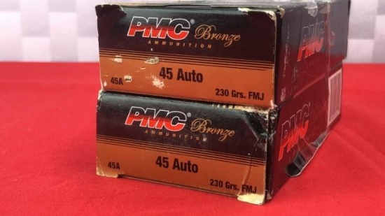 100rds PMC 45ACP 230GR FMJ Ammo