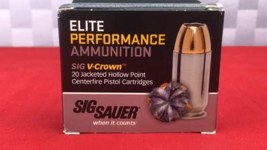 20rds Sig Sauer 45ACP 200GR HP Ammo