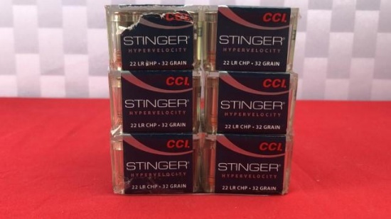298rds CCI Stinger 22LR 32GR Ammo