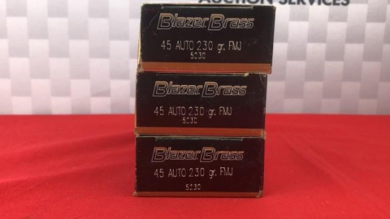 150rds CCI Blazer Brass 45ACP 230GR FMJ Ammo