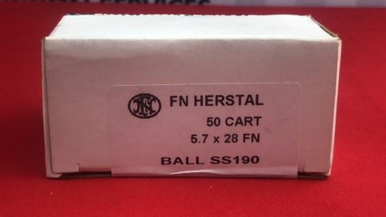 50rds FN 5.7X28 Ball Ammo