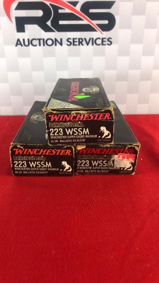 60rds Winchester Supreme 223WSSM 55GR Poly Tip Ammo