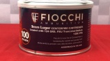 100rds Fiocchi 9mm 124GR FMJ Ammo