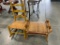 Small Wooden Rocker and Stool