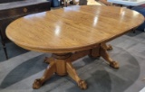 Oak Dining Room Table and 10 Chairs