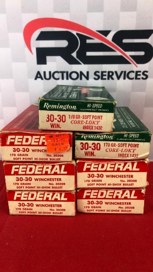 140rds Assorted 30-30WIN 170GR SP Ammo