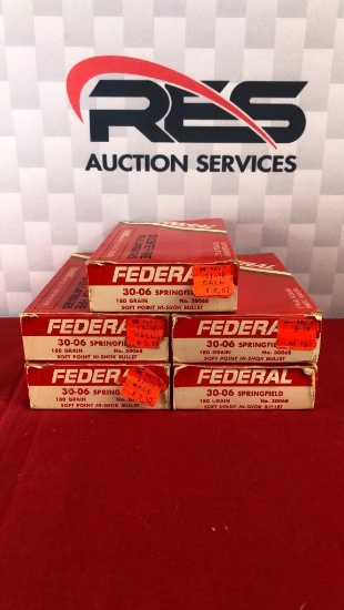 100rds Federal 30-06 180GR SP Ammo