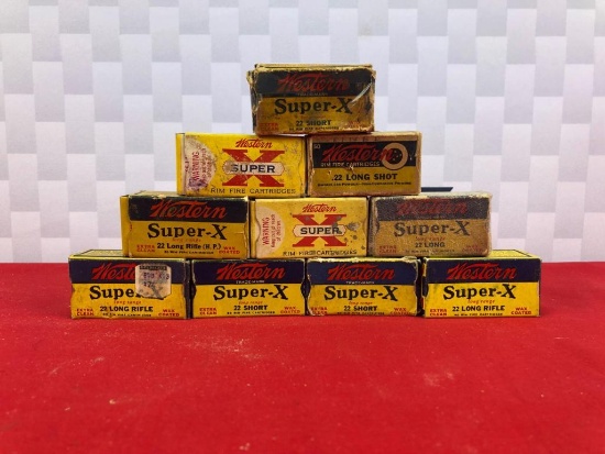 (10) Vintage Western Ammo Boxes