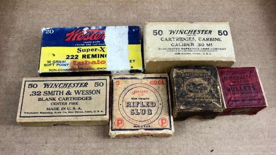 (6) Vintage Ammo Boxes