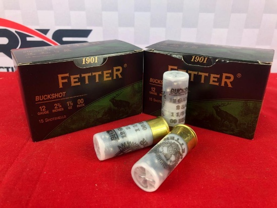 30rds Fetter 12GA 00 Buckshot Ammo